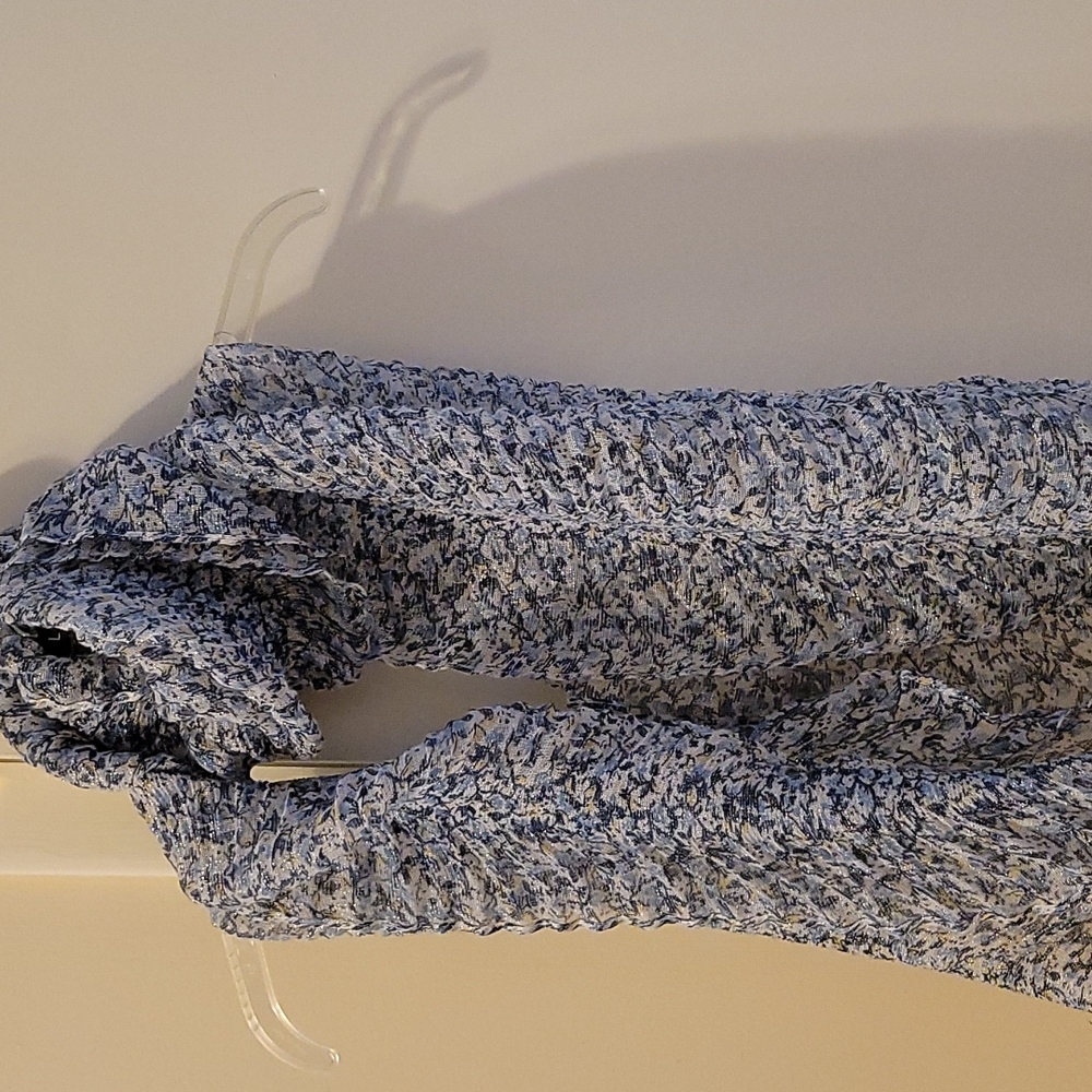 Scarf with Blue Print
